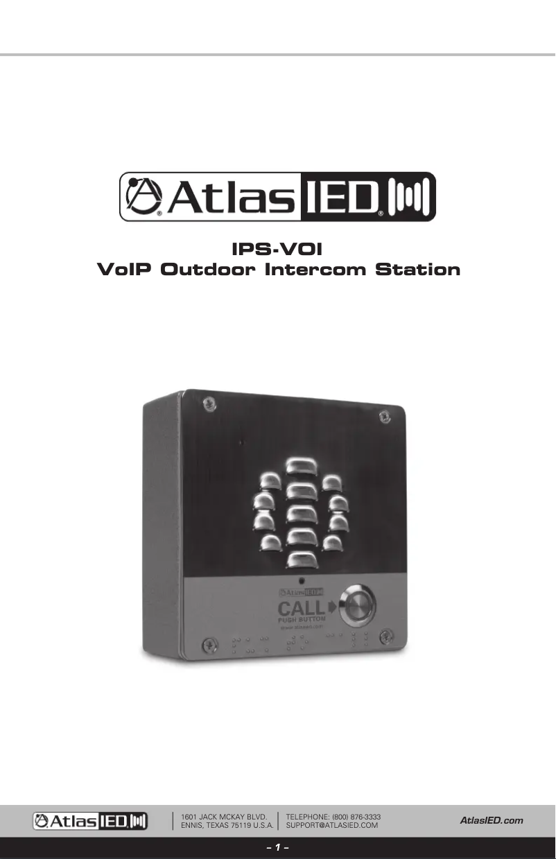 Imagen de la primera página del manual del dispositivo IPS-VOI