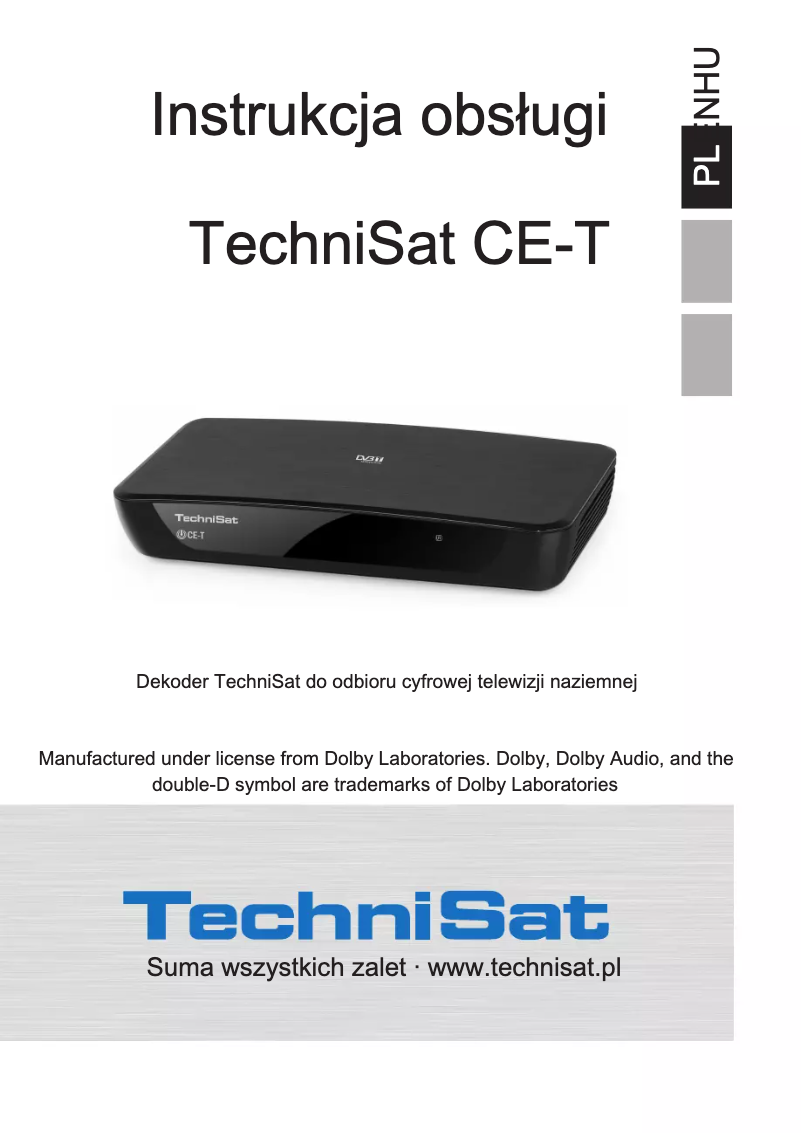 Page n°1 - Manuel utilisateur TechniSat CE-T