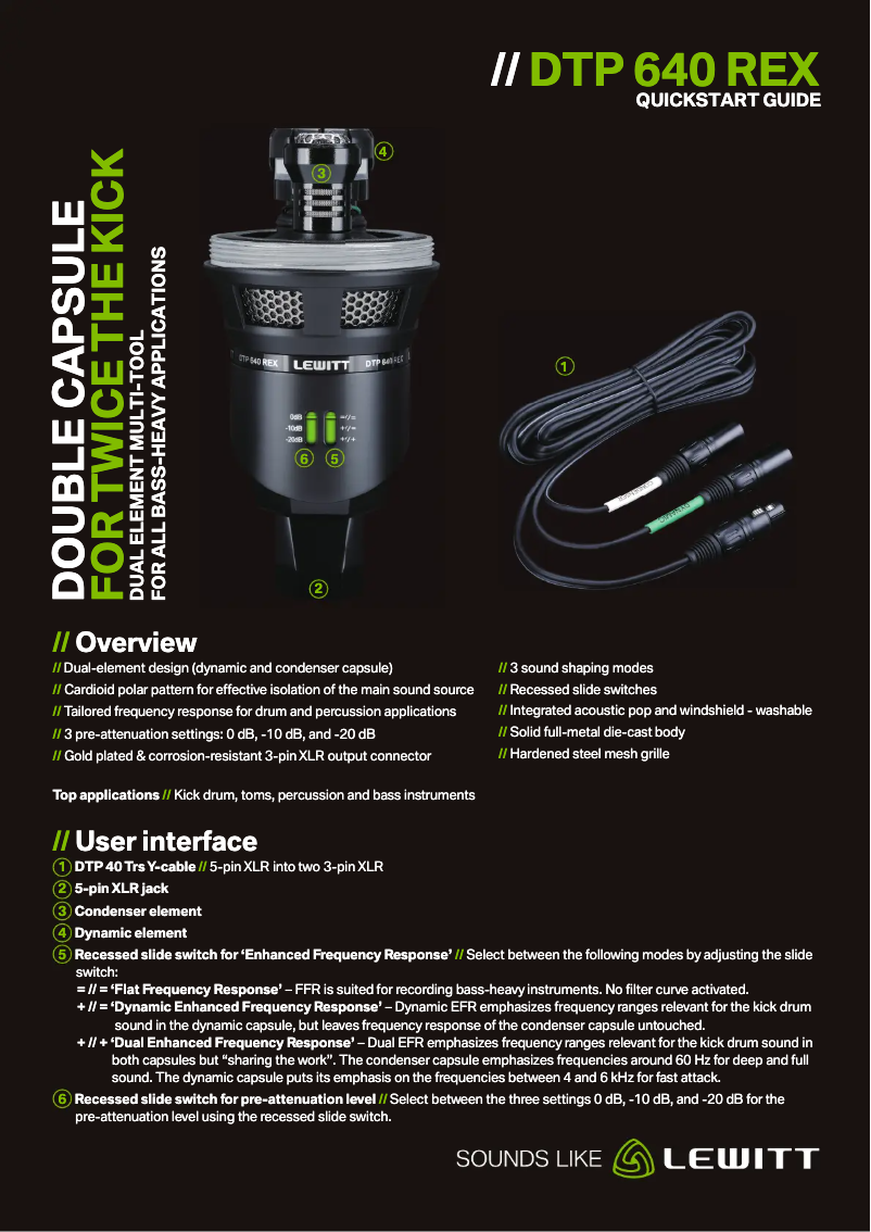 Page n°1 - Manuel utilisateur Lewitt DTP 640 REX