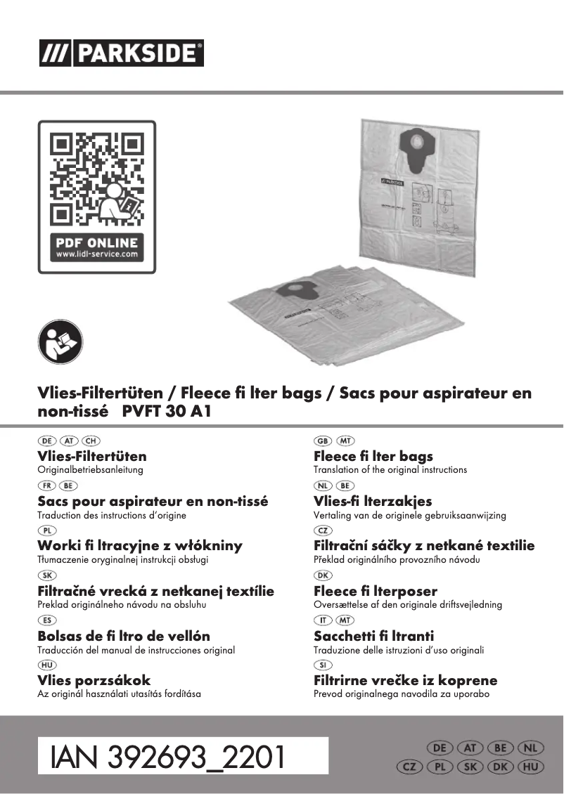 Image de la première page du manuel de l'appareil PVFT 30 A1