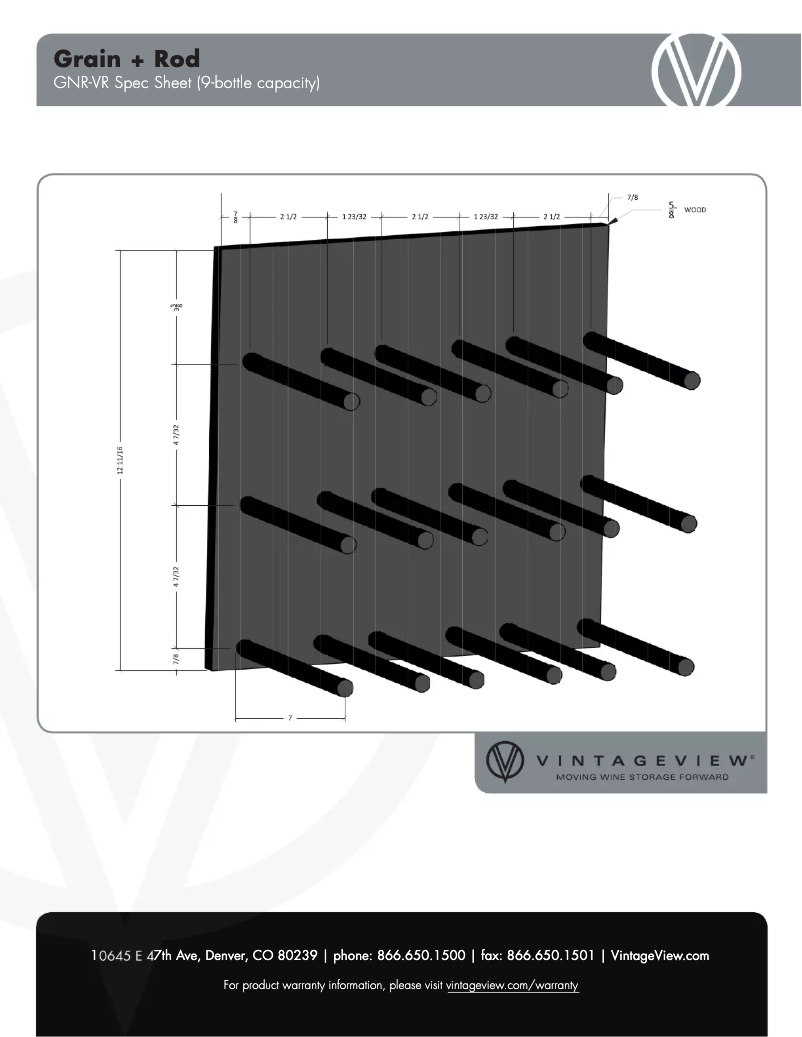 Page n°1 - Fiche technique VintageView GNR-LABEL3