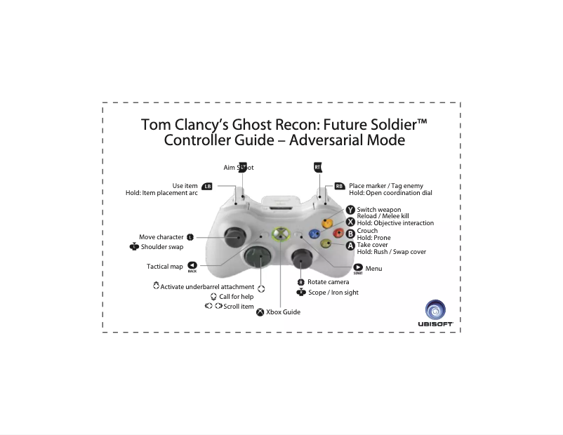 Image de la première page du manuel de l'appareil Ghost Recon - Future Soldier (Xbox 360)