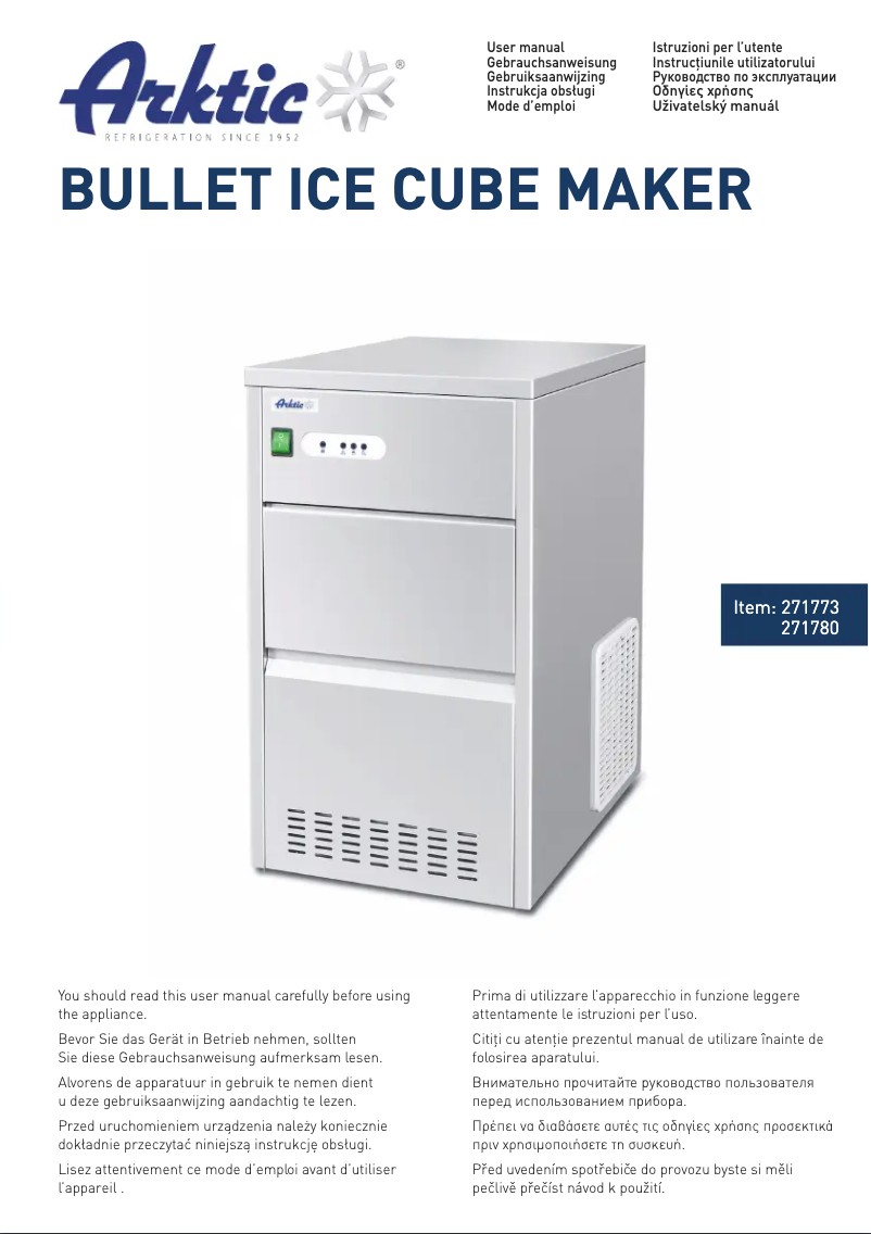 Page 1 de la notice Manuel utilisateur Arktic 271780