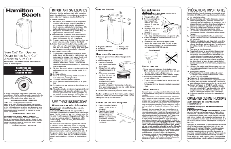 Image de la première page du manuel de l'appareil Sure Cut 76372