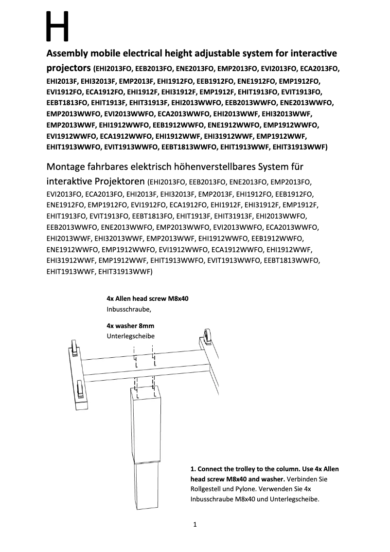 Página 1 del manual Manual de usuario Conen Mounts EVIT1913FO