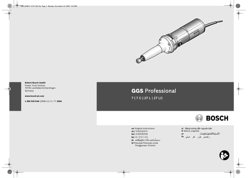 Page n°1 - Manuel utilisateur Bosch GGS 27 Professional