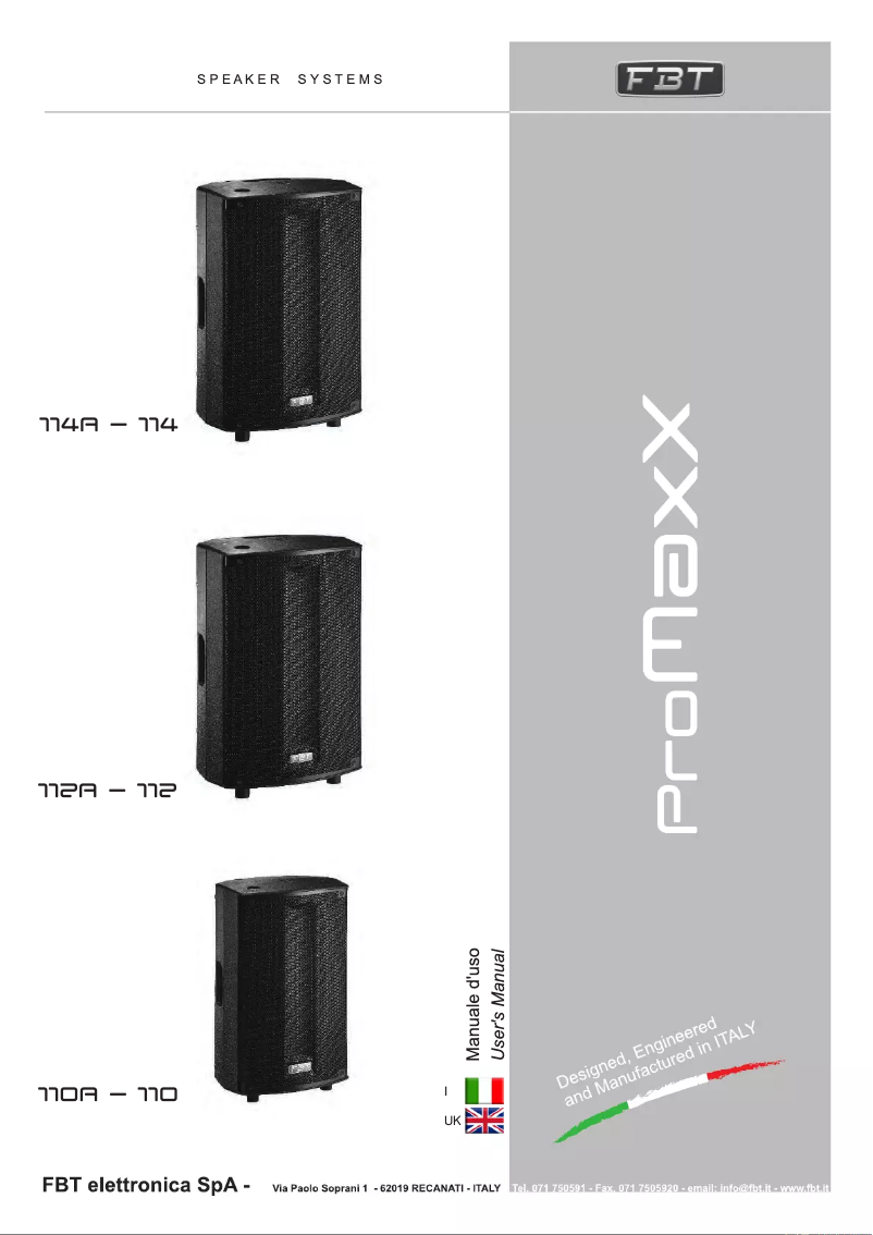 Image de la première page du manuel de l'appareil PROMAXX 110