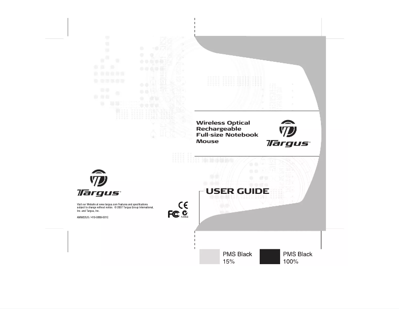 Page n°1 - Manuel utilisateur Targus AMW22USZ