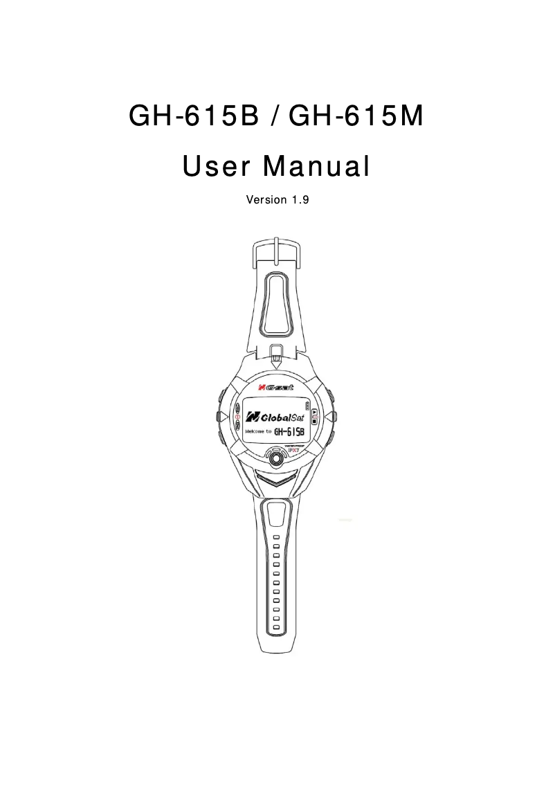 Page 1 de la notice Manuel utilisateur GlobalSat GH-615M