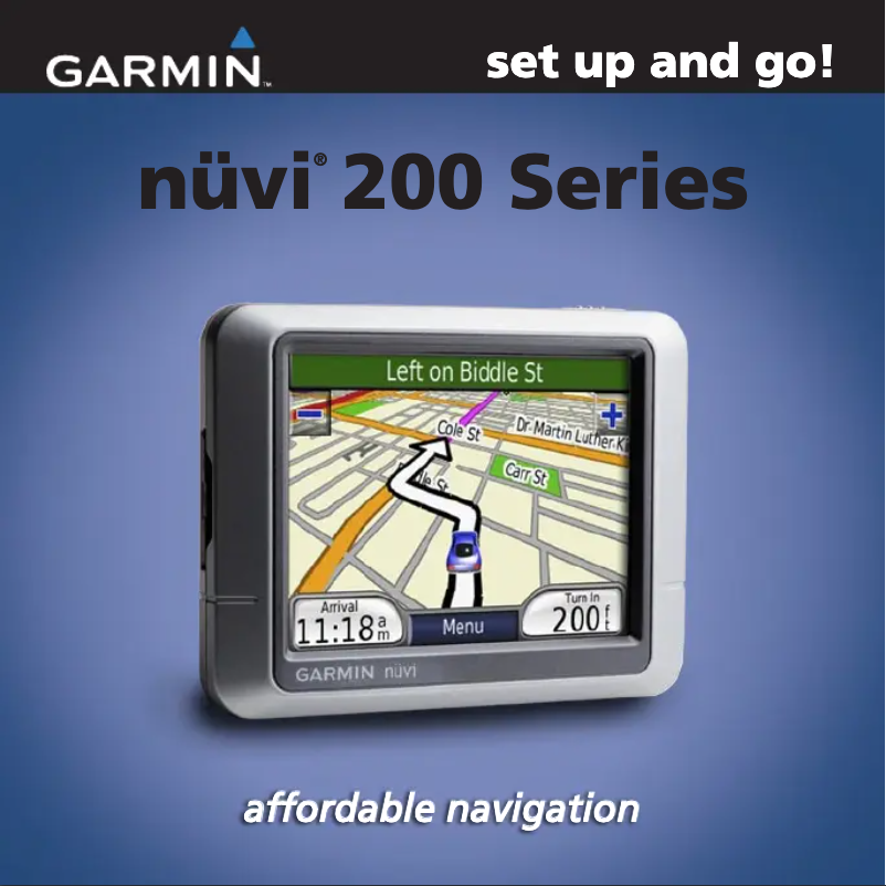 Página 1 del manual Guía de instalación Garmin nüvi 200W