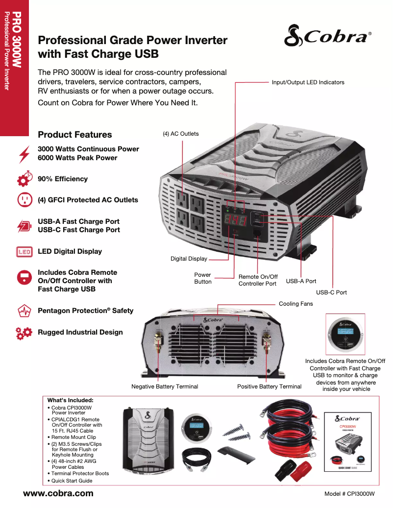 Image de la première page du manuel de l'appareil PRO 3000W