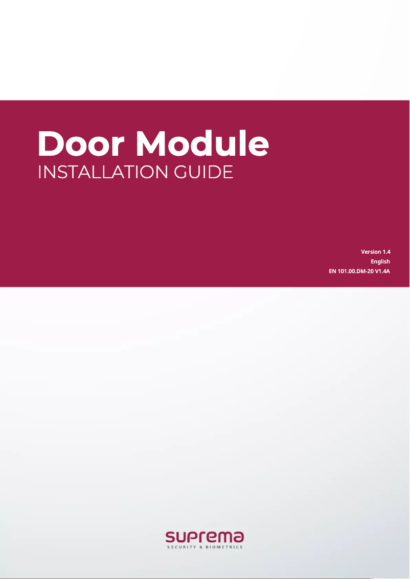 Image de la première page du manuel de l'appareil Door Module