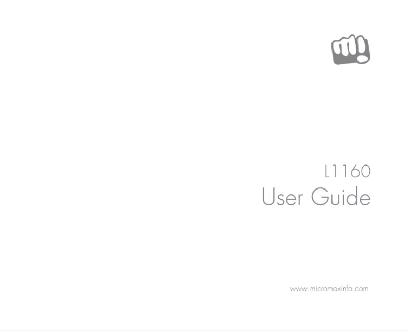 Page 1 de la notice Manuel utilisateur Micromax Canvas Lapbook L1160