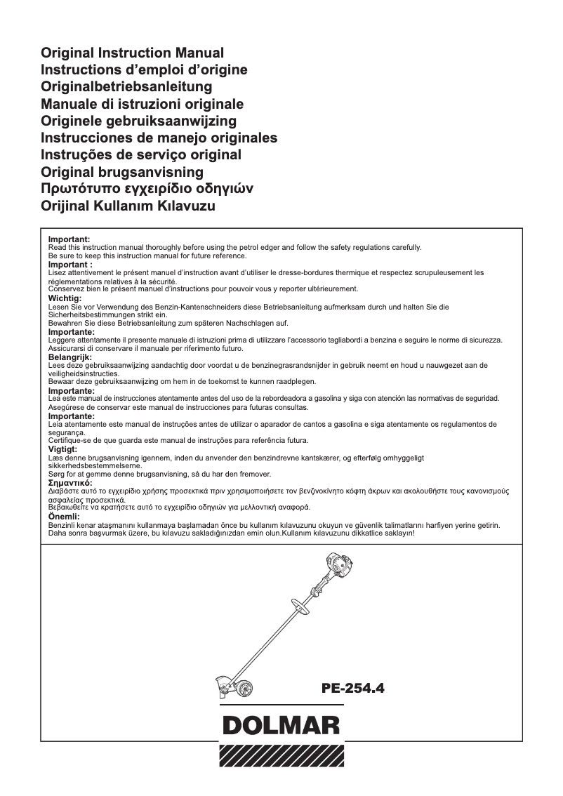 Image de la première page du manuel de l'appareil PE-254.4