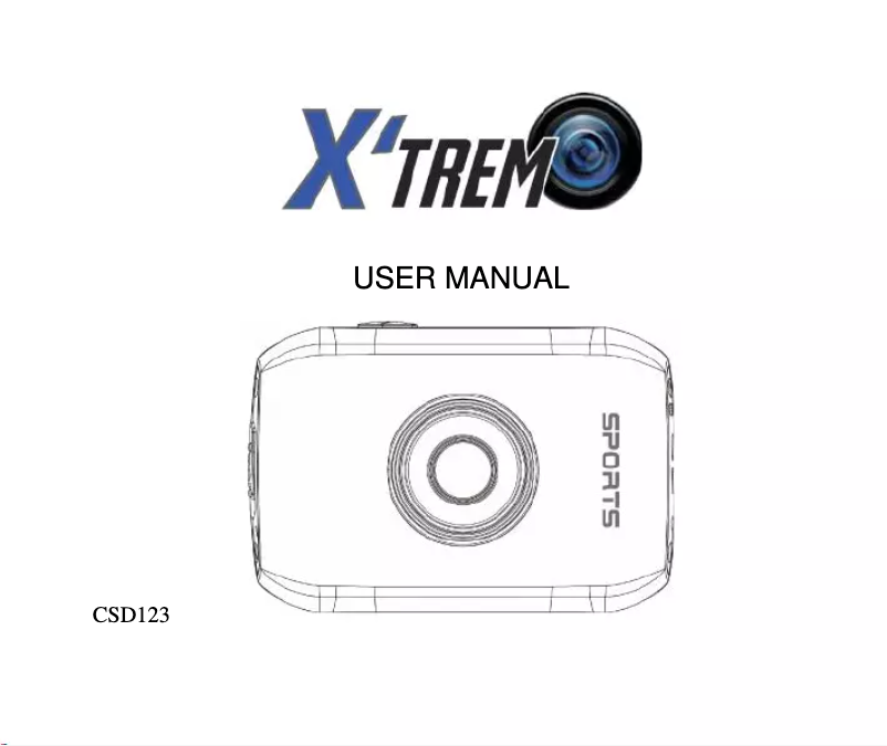 Page 1 of the manual User Manual Storex X'trem CSD123