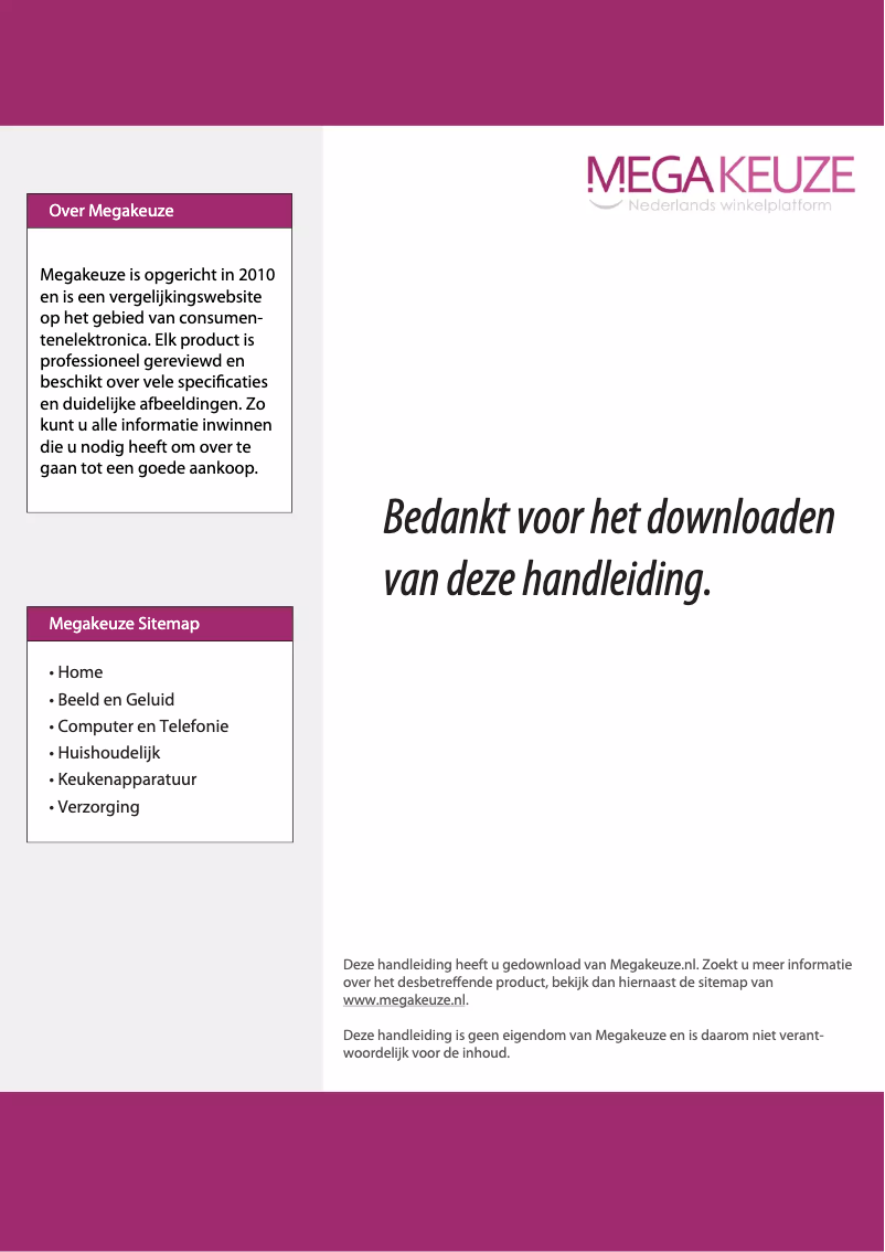 Page n°1 - Manuel utilisateur AEG A 40110 GT