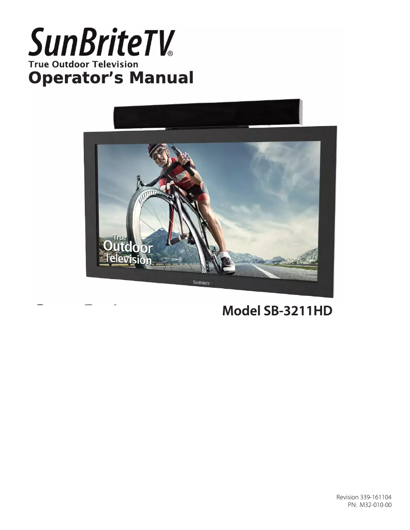 Page 1 de la notice Manuel utilisateur SunBriteTV SB-3211HD-SL