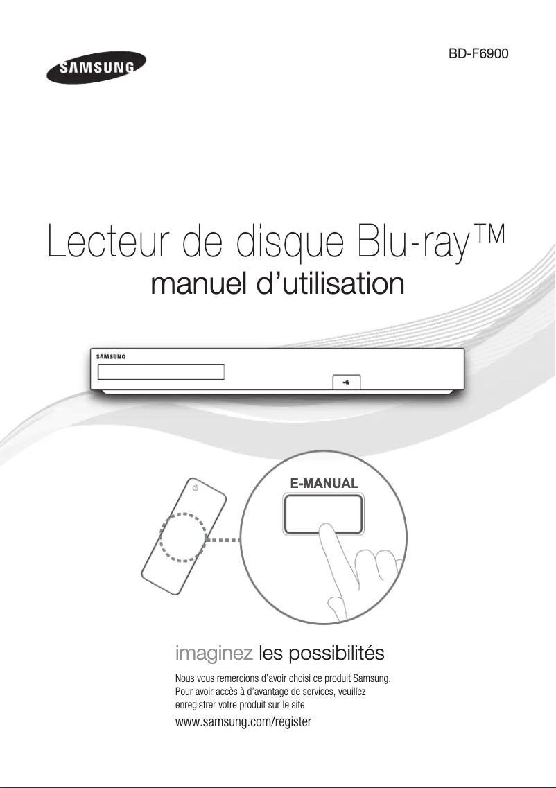 Page 1 de la notice Manuel utilisateur Samsung BD-F6900