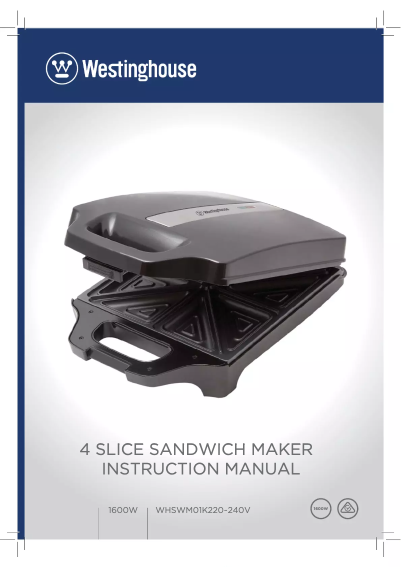 Page 1 de la notice Manuel utilisateur Westinghouse WHSWM01K
