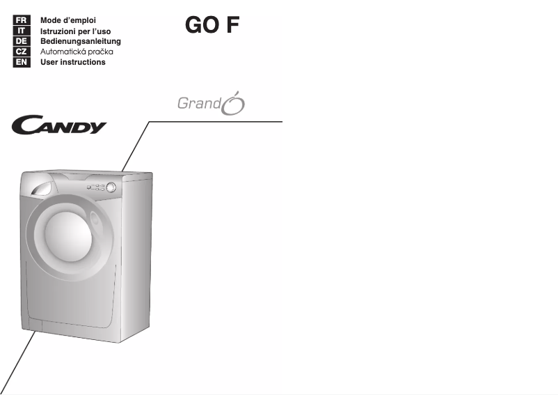Page 1 de la notice Manuel utilisateur Candy GO F127/2-37S