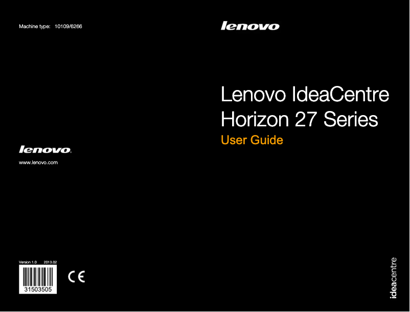 Page n°1 - Manuel utilisateur Lenovo IdeaCentre Horizon