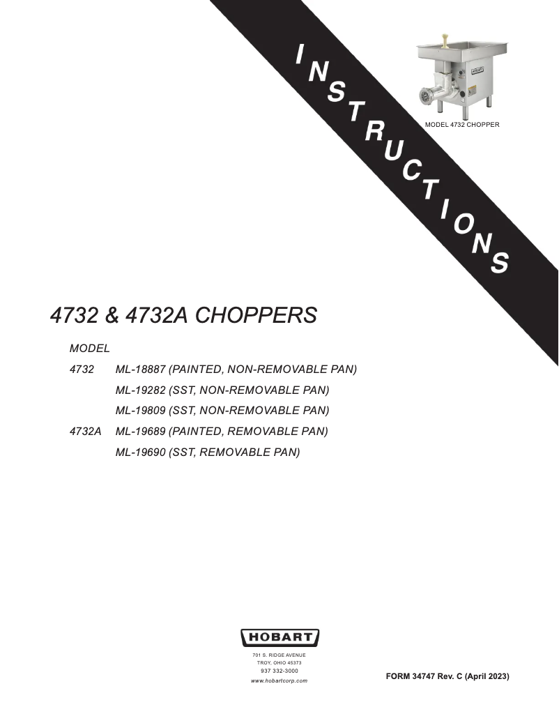 Image de la première page du manuel de l'appareil 4732A