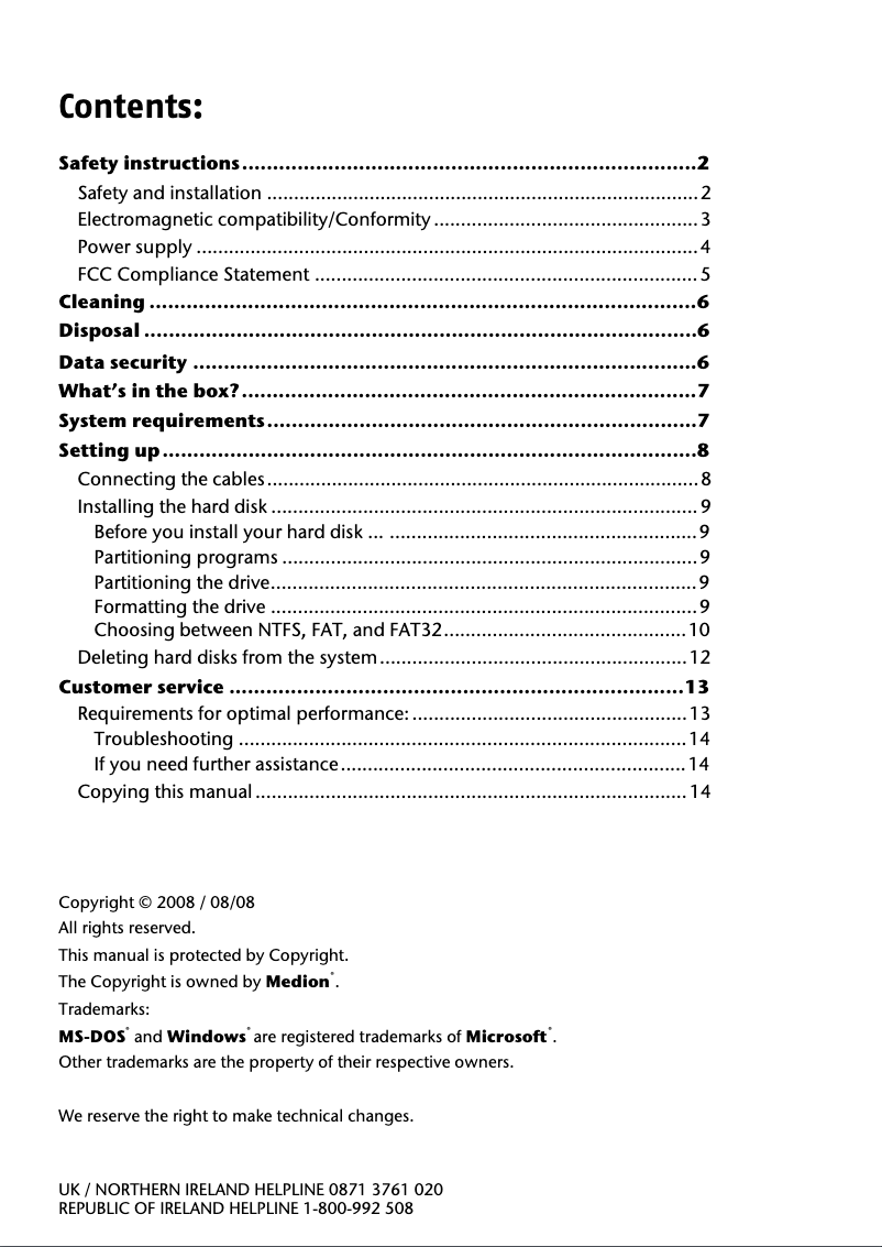 Page n°1 - Manuel utilisateur Medion P83730 (MD 90105)