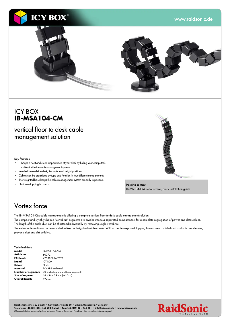 Image de la première page du manuel de l'appareil IB-MSA104-CM