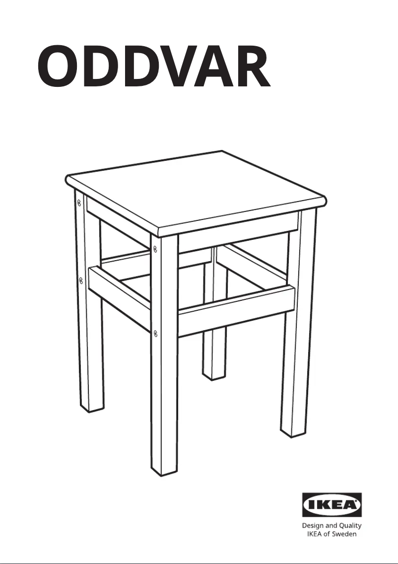 Image de la première page du manuel de l'appareil ODDVAR 202.493.30