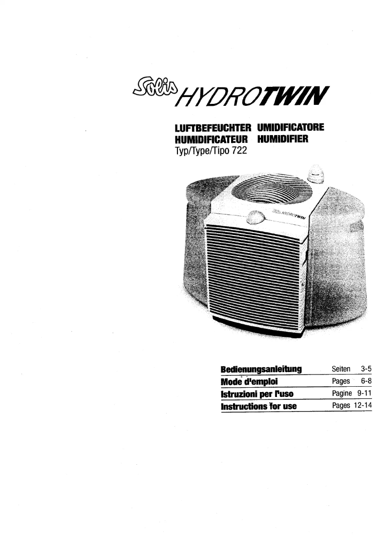 Image de la première page du manuel de l'appareil HydroTwin 722