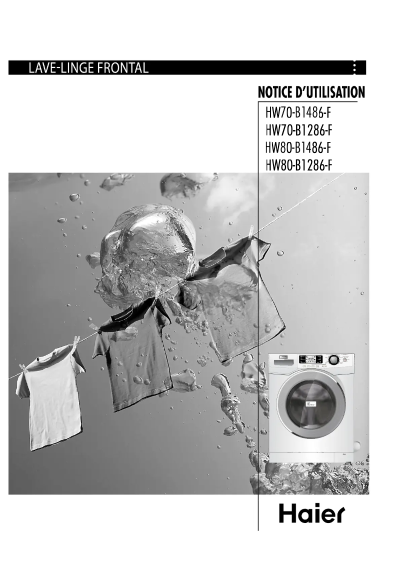 Page 1 de la notice Manuel utilisateur Haier HW80-B1286-F