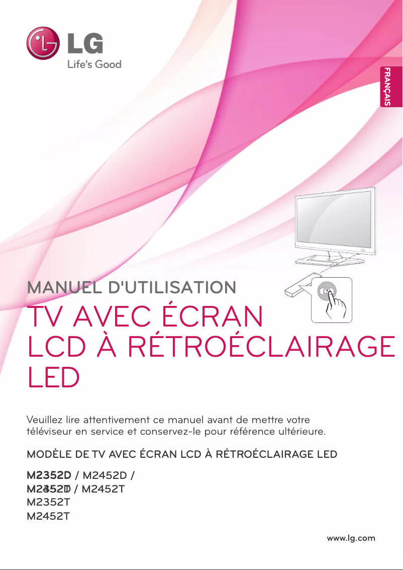 Page 1 de la notice Manuel utilisateur LG M2752D