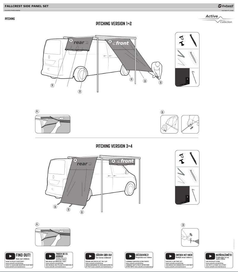 Page 1 de la notice Manuel utilisateur Outwell Fallcrest Tarp Set