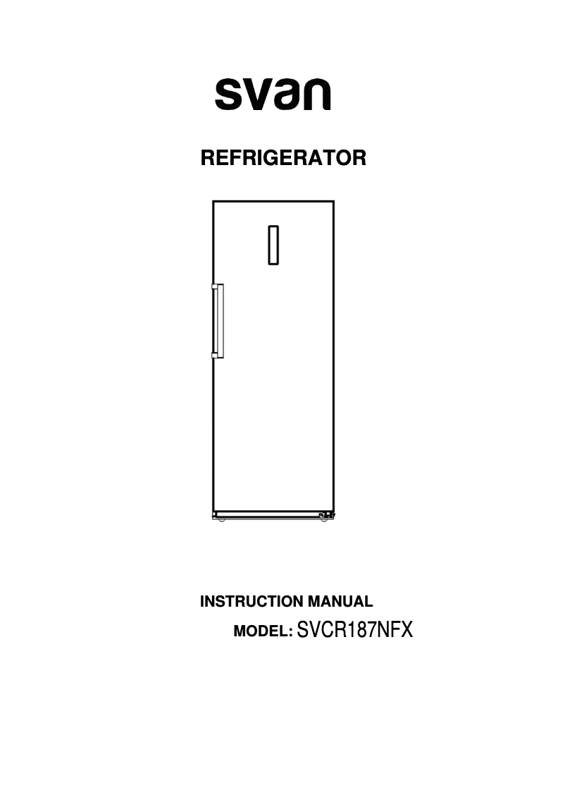 Image de la première page du manuel de l'appareil SVCR187NFX