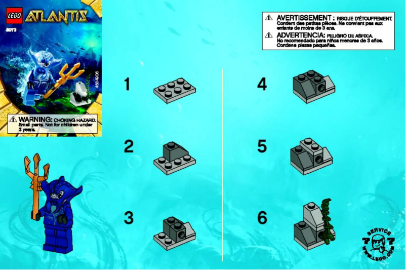 Page 1 de la notice Manuel utilisateur Lego Atlantis 8073