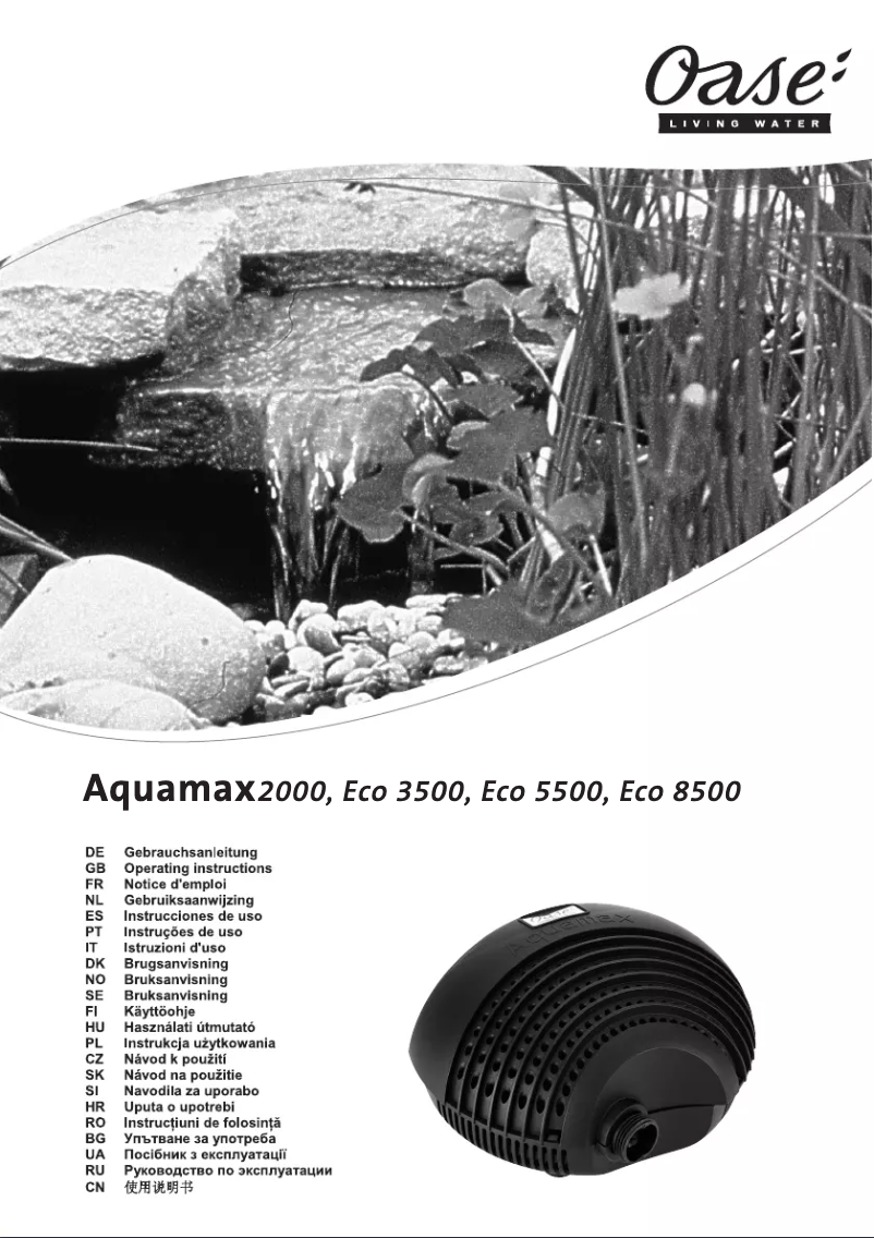 Image de la première page du manuel de l'appareil Aquamax 2000