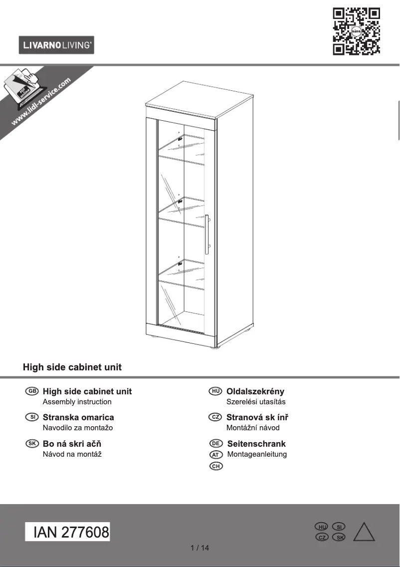 Page 1 de la notice Manuel utilisateur Livarno Lux IAN 277608