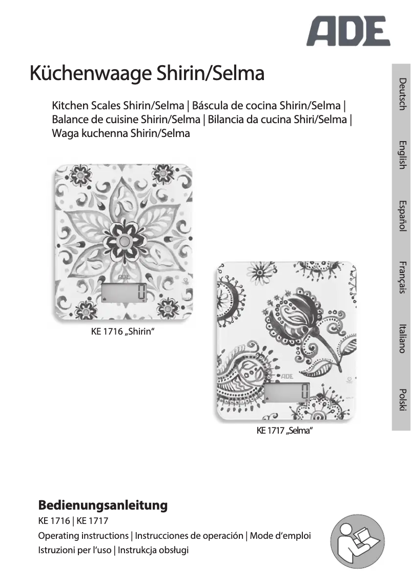 Page 1 de la notice Manuel utilisateur ADE Shirin KE 1716