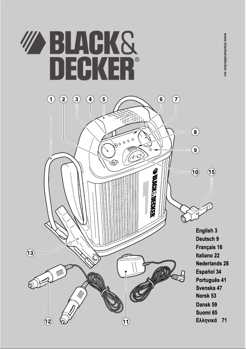 Page 1 de la notice Manuel utilisateur Black & Decker BDV012I