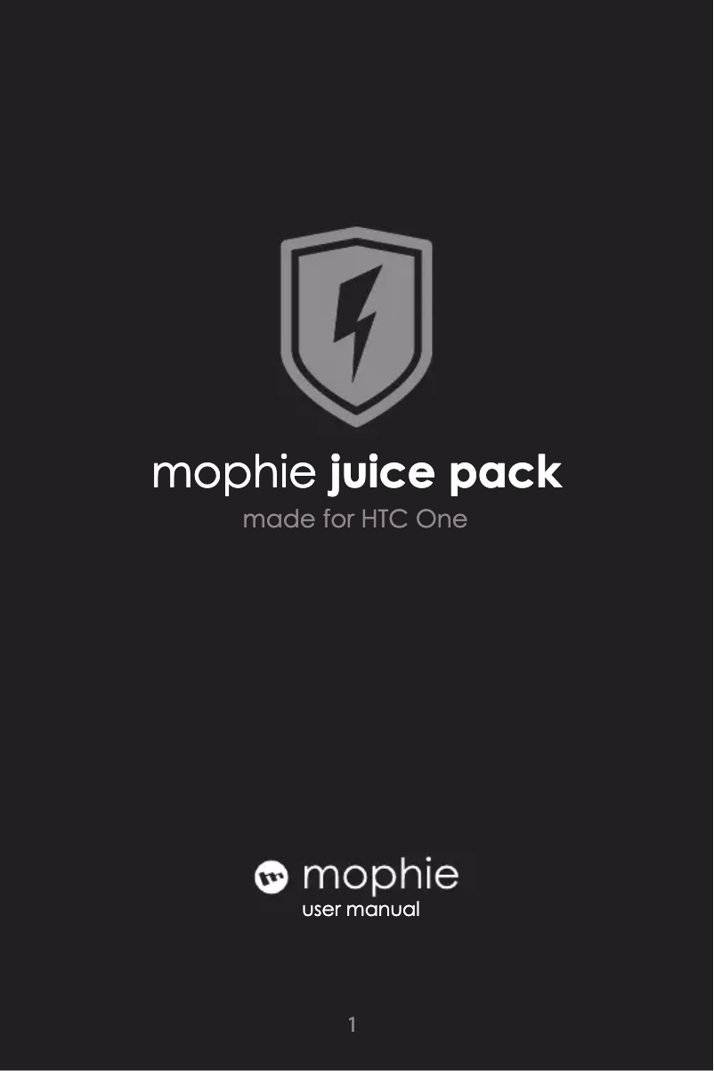 Página 1 del manual Manual de usuario Mophie Juice pack for HTC One