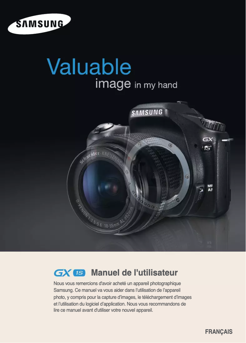Image de la première page du manuel de l'appareil GX-1S