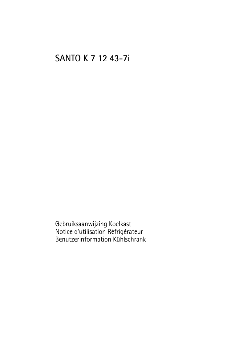 Image de la première page du manuel de l'appareil Santo K71243I