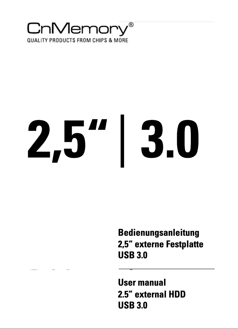 Page 1 de la notice Manuel utilisateur CnMemory 61120