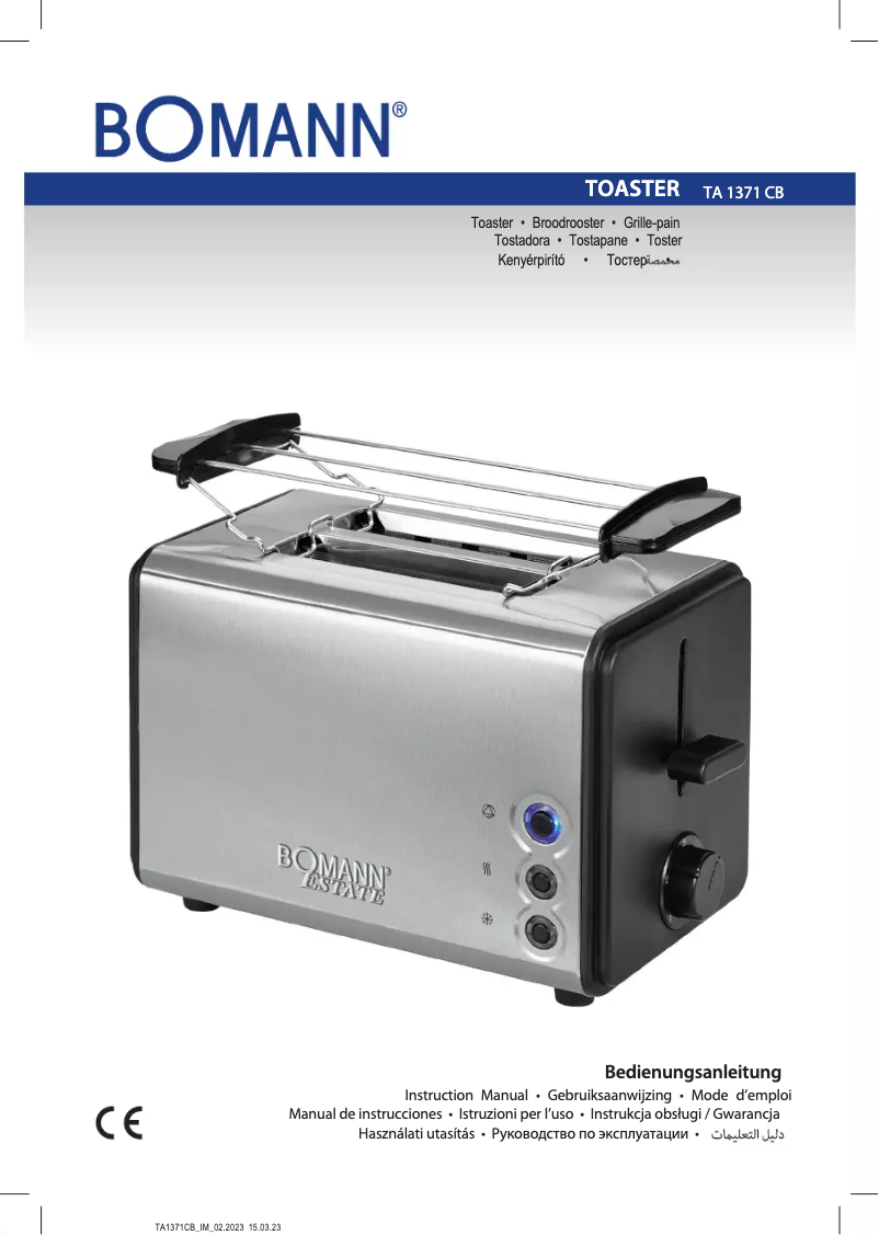 Image de la première page du manuel de l'appareil TA 1371 CB
