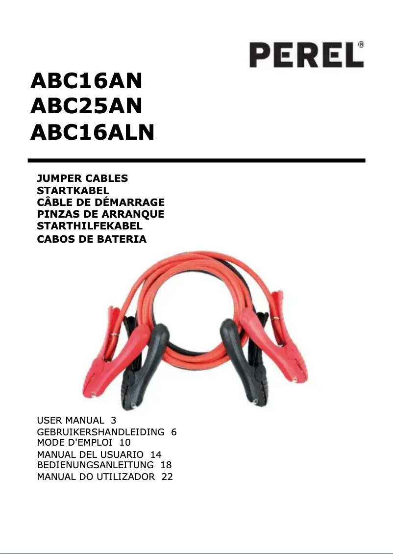Page 1 de la notice Manuel utilisateur Perel ABC16AN