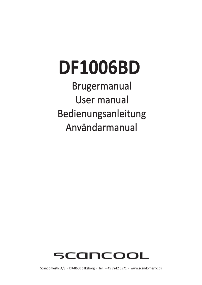 Page n°1 - Manuel utilisateur Scancool DF1006BD