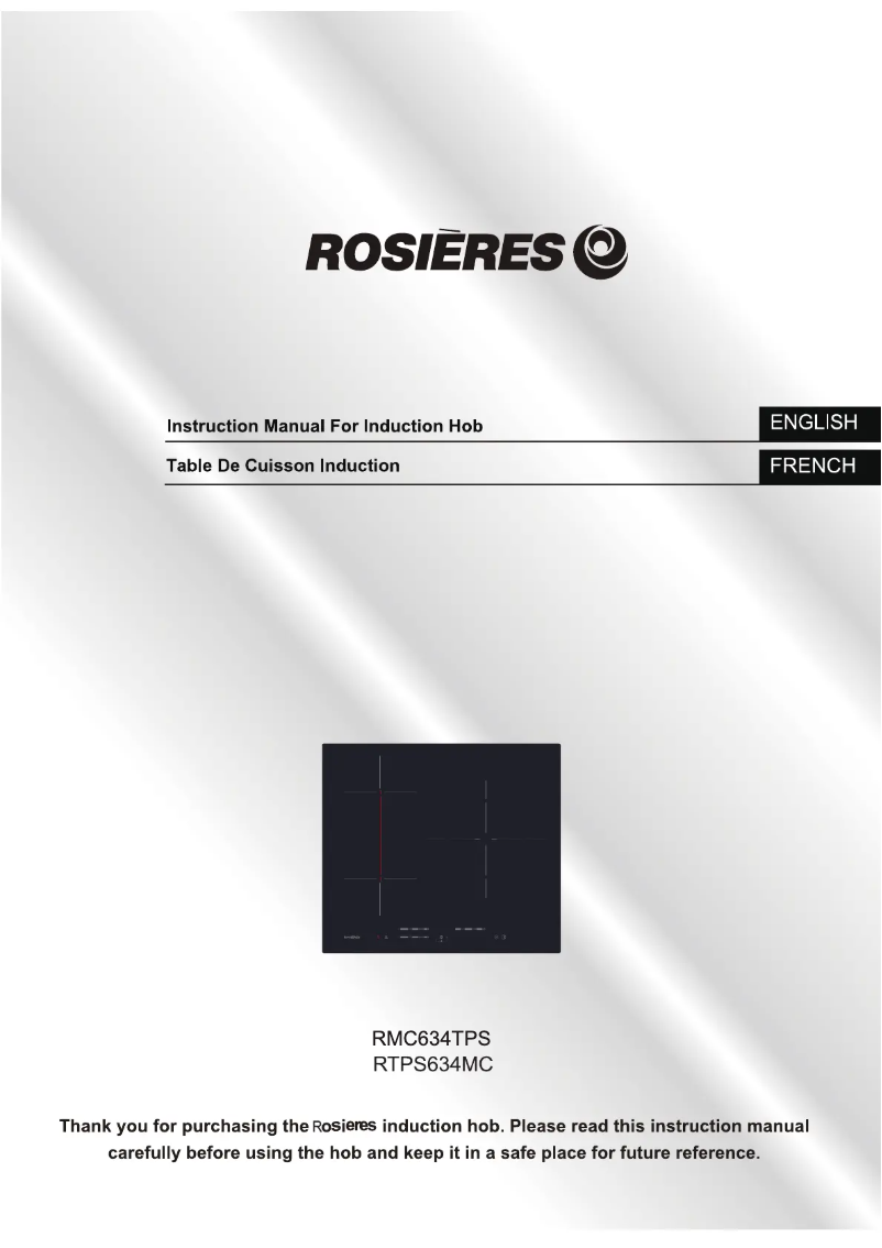 Page n°1 - Manuel utilisateur Rosieres RMC634TPS