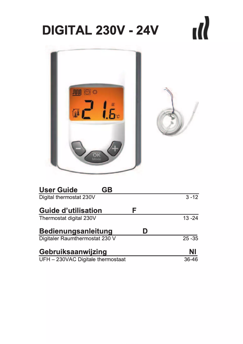 Página 1 del manual Manual de usuario Radson Tempco digital W