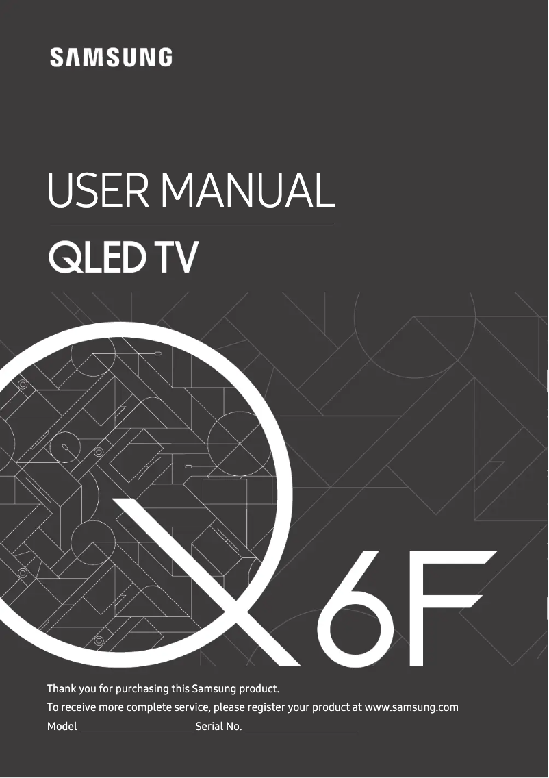 Page 1 de la notice Manuel utilisateur Samsung QE55Q6FNATXXU