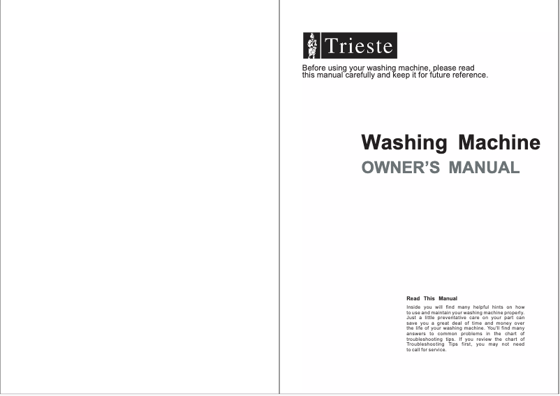 Image de la première page du manuel de l'appareil TRWTL-60